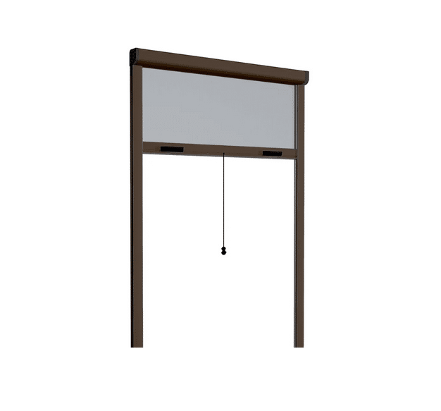 Mosquitera enrollable vertical para persiana color marrón 140×170 aluminio 813v