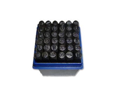 KIT DE PUNZONES ALFANUMÉRICOS 36 PIEZAS DE PLANTILLAS DE SELLOS PERFORADOS DE 4 MM LETRAS NÚMEROS 609