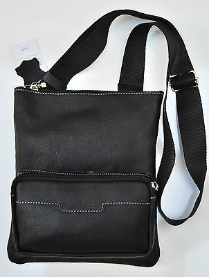 22218 BOLSO BANDOLERA NEGRO PARA HOMBRE MADE IN ITALY EN PIEL AUTÉNTICA 401