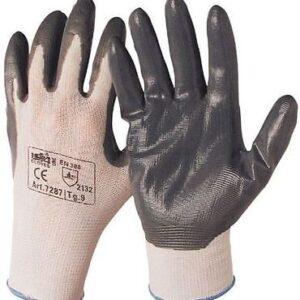 120 PARES DE GUANTES DE TRABAJO RECUBIERTOS DE NYLON / NITRILO TALLA 9 PAR DE GUANTES