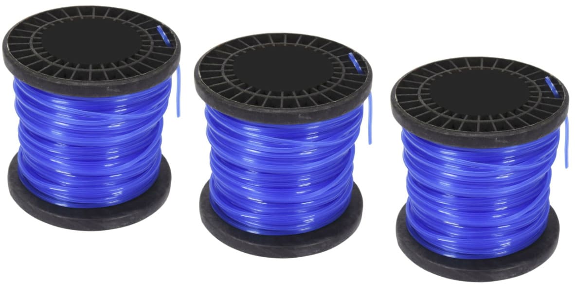 Carrete de alambre para desbrozadora de césped de jardín 3 piezas 3 mm 60 m 596to