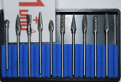 BROCAS DE CARBURO DE TUNGSTENO 3x5mm10PCS TALADRO DRIMEL Y AMOLADORA