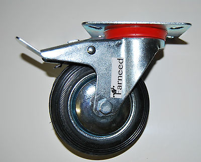 Rueda Para Carros con Freno Carro Industrial Base Giratoria 5' 12.5 cm