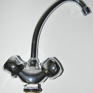 GRIFO MEZCLADOR FREGADERO TRANSVERSAL DE UN SOLO ORIFICIO FREGADERO DE COCINA PERILLAS DE LATÓN