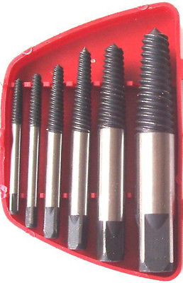 EXTRACTORES CÓNICOS PARA TORNILLOS Y ESPÁRRAGOS ROTOS JUEGO DE 6 PIEZAS