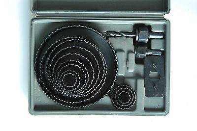 SIERRAS CORTADORES CORTADORES DE AGUJEROS BROCAS EN ESTUCHE 16 piezas MADERA PLACA DE YESO OX