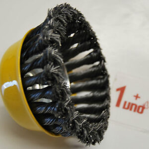 CEPILLO DE TAZA CON ALAMBRES TRENZADOS Y TRENZADOS M14 AMOLADORA DE ACCESORIOS