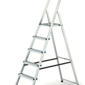 ESCALERA DOMÉSTICA PLEGABLE LIGERA DE ALUMINIO 6 PELDAÑOS H 191cm 125 KG AHORRO DE ESPACIO 007DR