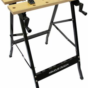 BANCO DE TRABAJO METÁLICO CERRABLE DOBLE MORDAZA 56x62x78 cm AD