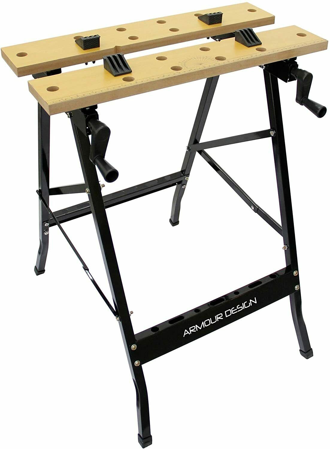 BANCO DE TRABAJO METÁLICO CERRABLE DOBLE MORDAZA 56x62x78 cm AD