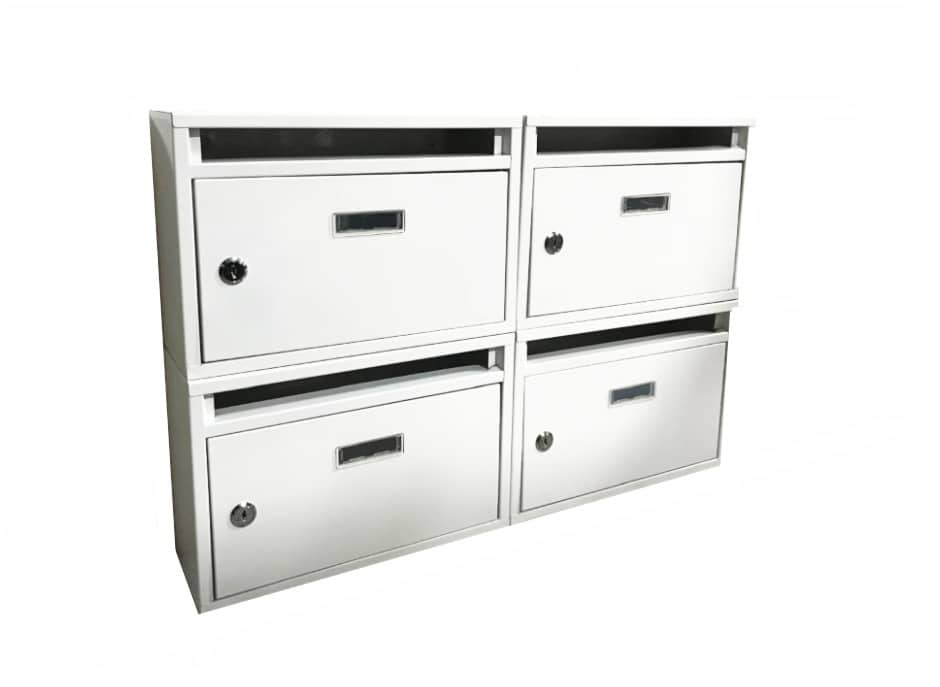 Buzón modular para condominios casa buzón de 4 ranuras blanco 441ds