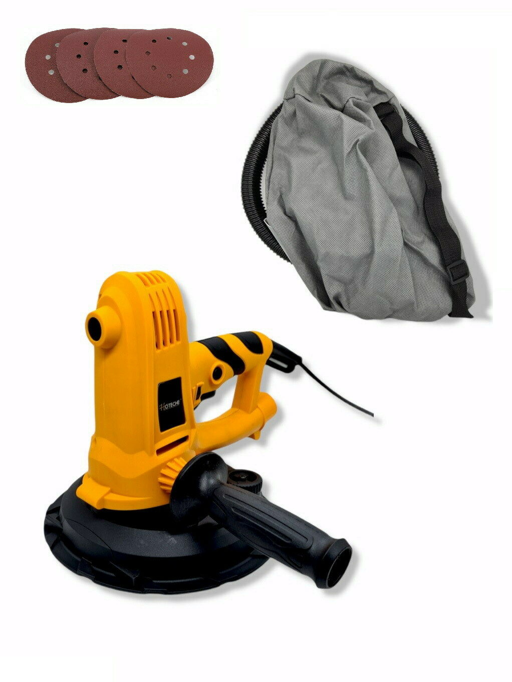 LIJADORA DE PARED DE PLACAS DE YESO TECHO 750W RANDOM ORBITAL 180 MM ASPIRADORA 621HOT