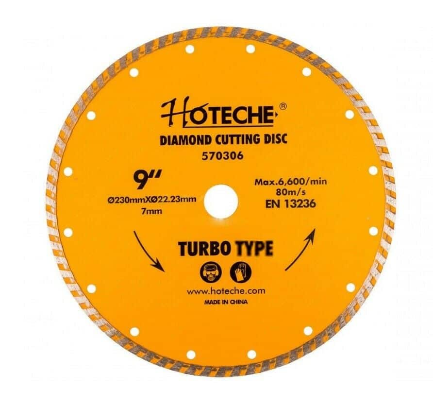 DISCO DE DIAMANTE DISCO DE SIERRA CIRCULAR CORTE HORMIGÓN MÁRMOL 230MM 357 HO