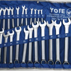 LLAVES COMBINADAS CROMO VANADIO 25 PIEZAS 6 32 mm STAR BL FUNDA DE LLAVE FIJA