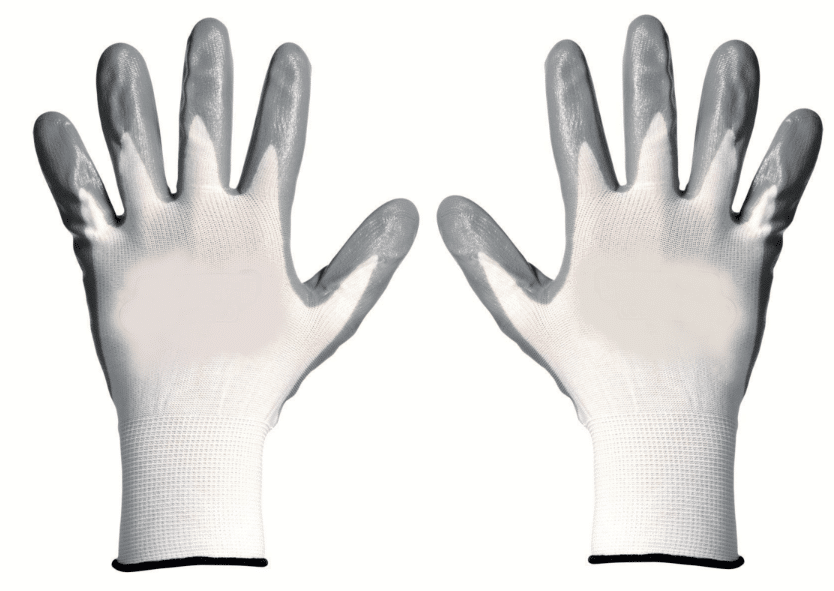 120 PARES DE GUANTES DE TRABAJO RECUBIERTOS DE NYLON NITRILO TALLA 10 PAR DE GUANTES BLANCOS 0WGra