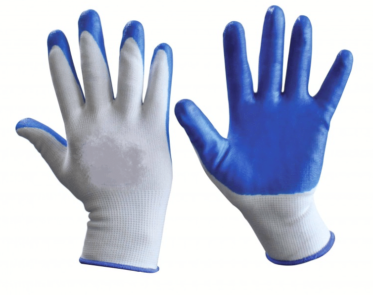 60 PARES DE GUANTES DE TRABAJO RECUBIERTOS DE NYLON NITRILO PAR DE GUANTES TALLA 9 GL9