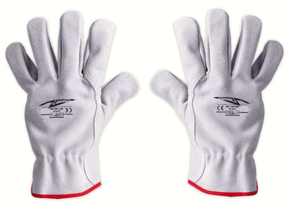 12 PARES DE GUANTES DE TRABAJO DE PIEL DE VACA DIVIDIDA PAR DE GUANTES BLANCO 04WH TALLA 9