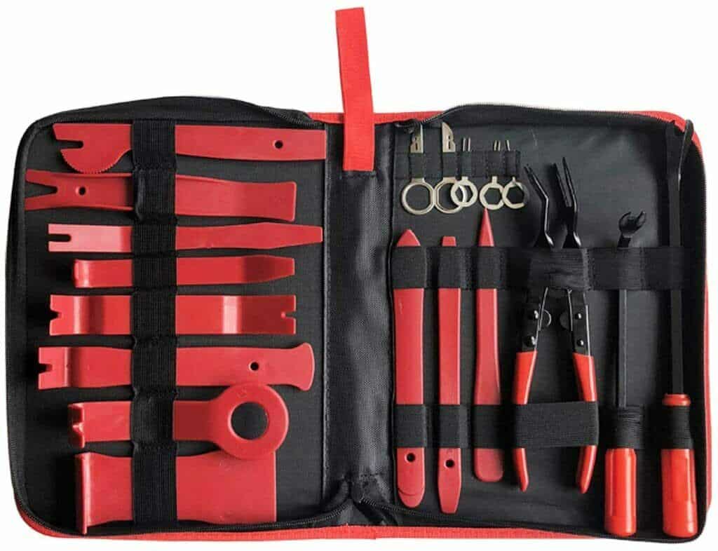 21112 JUEGO DE HERRAMIENTAS PALANCAS DESMONTAJE DE PANELES DESMONTAJE PUERTAS DE COCHE PINZA CARROCERO