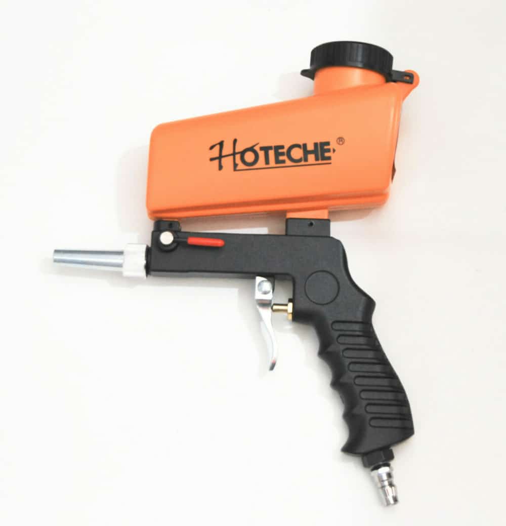 PISTOLA DE ARENADO NEUMÁTICA BOQUILLA DEL TANQUE DE AIRE 1/4" ARENA 750ML 742H