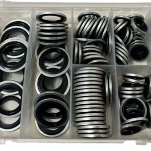 ARANDELAS 165 PIEZAS JUNTAS TAPAS DE ACEITE DE MOTOR DE METAL DE GOMA TAPAS 10 TAMAÑOS 056x