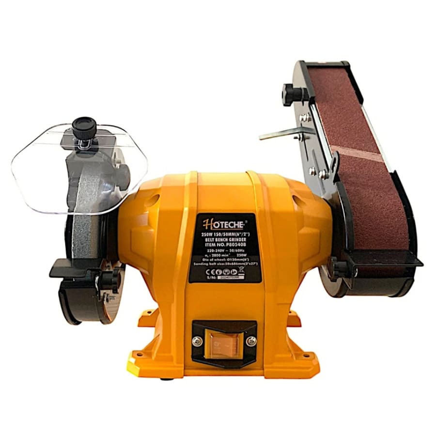 Lijadora de banda de banco con muela abrasiva combinada de 250 W y 150 mm 863HO