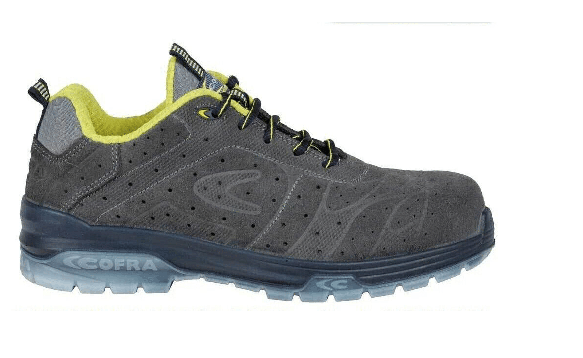 ZAPATOS DE SEGURIDAD PARA TRABAJOS BAJOS ZAPATO COFRA MORANDI GRIS ZAPATO S1 P SRC TG 42