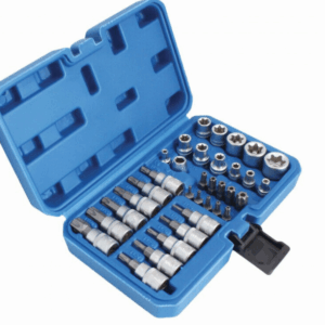 LLAVES DE TUBO VASO 34 PIEZAS CAJA TORX T10 T60 3/8" PUNTA DE DESTORNILLADOR 4TESs