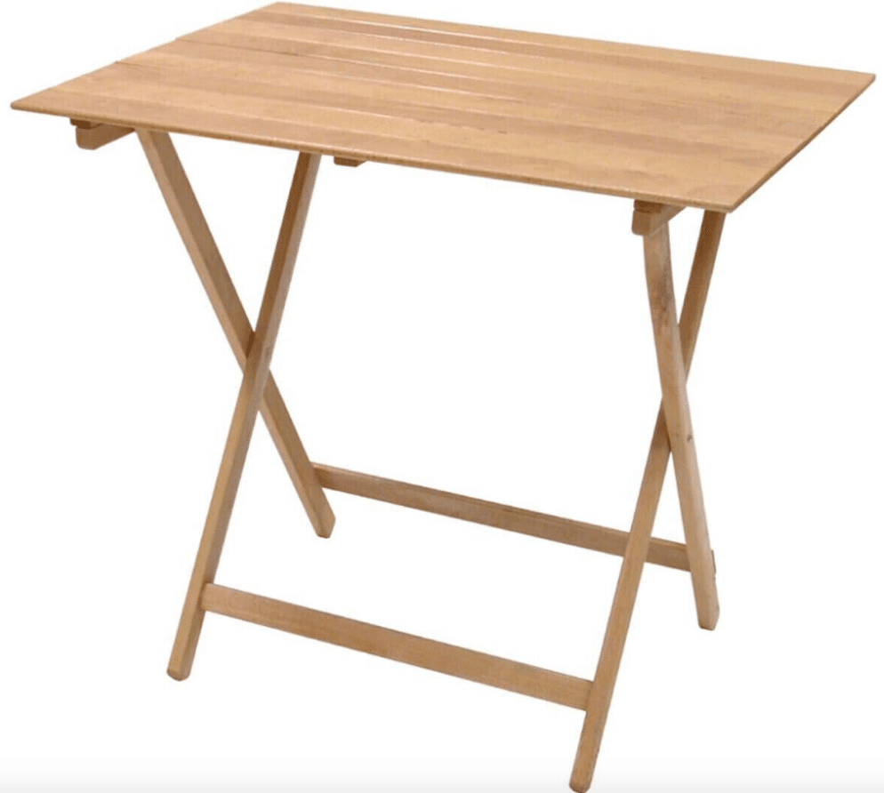 MESA PLEGABLE PICNIC MADERA CAMPING FESTIVALES cm 60x100 H 75 584DF