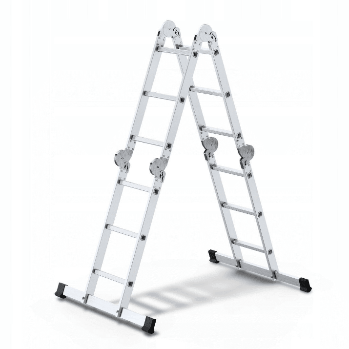 ESCALERA TELESCÓPICA EXTENSIBLE MULTIUSOS DE ALUMINIO 3+3 PELDAÑOS H MAX 3.70 MT 293AW