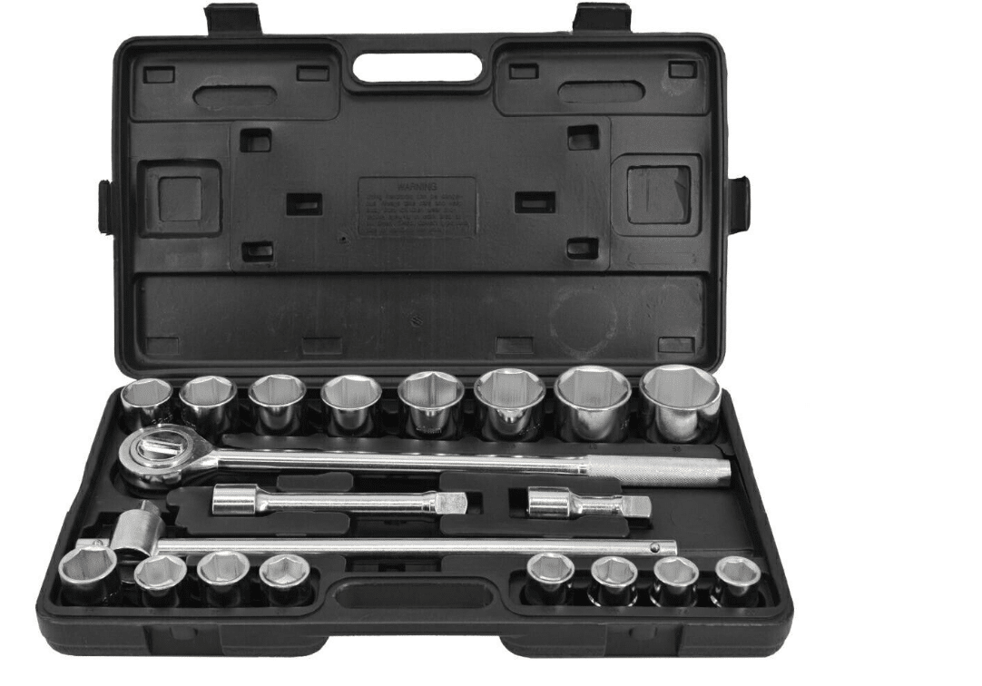 JUEGO DE LLAVES DE VASO 19 50 MM CAMIÓN TRACTOR DE TRINQUETE 3/4" ACERO 21 PIEZAS 500AW