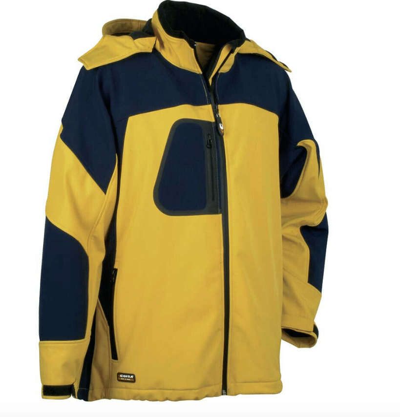CHAQUETA DE TRABAJO PARA HOMBRE CHAQUETA CON CREMALLERA AMARILLA CHAQUETA CON CREMALLERA COFRA TALLA 46