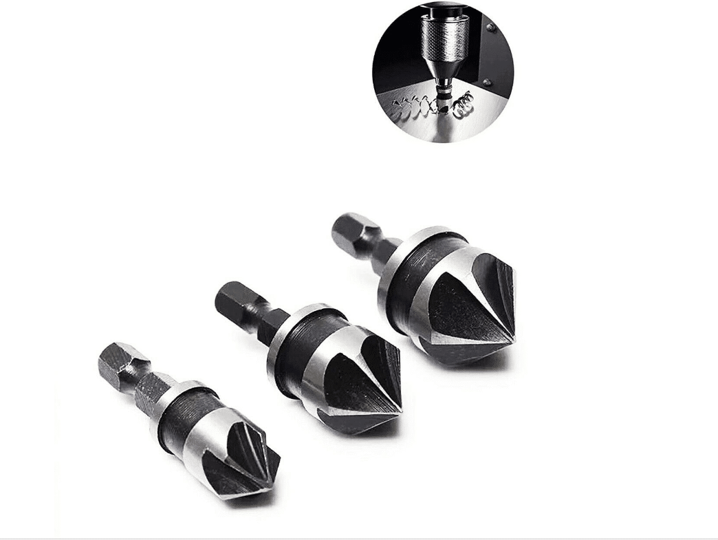 3 AVELLANADOS DE 5 FLUTAS ø 12 16 19 MM 90° AVELLANADA PARA TALADRO 179HO