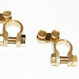 2 ABRAZADERAS DE BATERÍA ESTÁNDAR UNIVERSALES PAR POSITIVO NEGATIVO PARA AUTOMÓVIL D