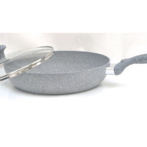 SARTÉN WOK CON TAPA DE CRISTAL ANTIADHERENTE ANTIARAÑAZOS MINERAL 30 CM