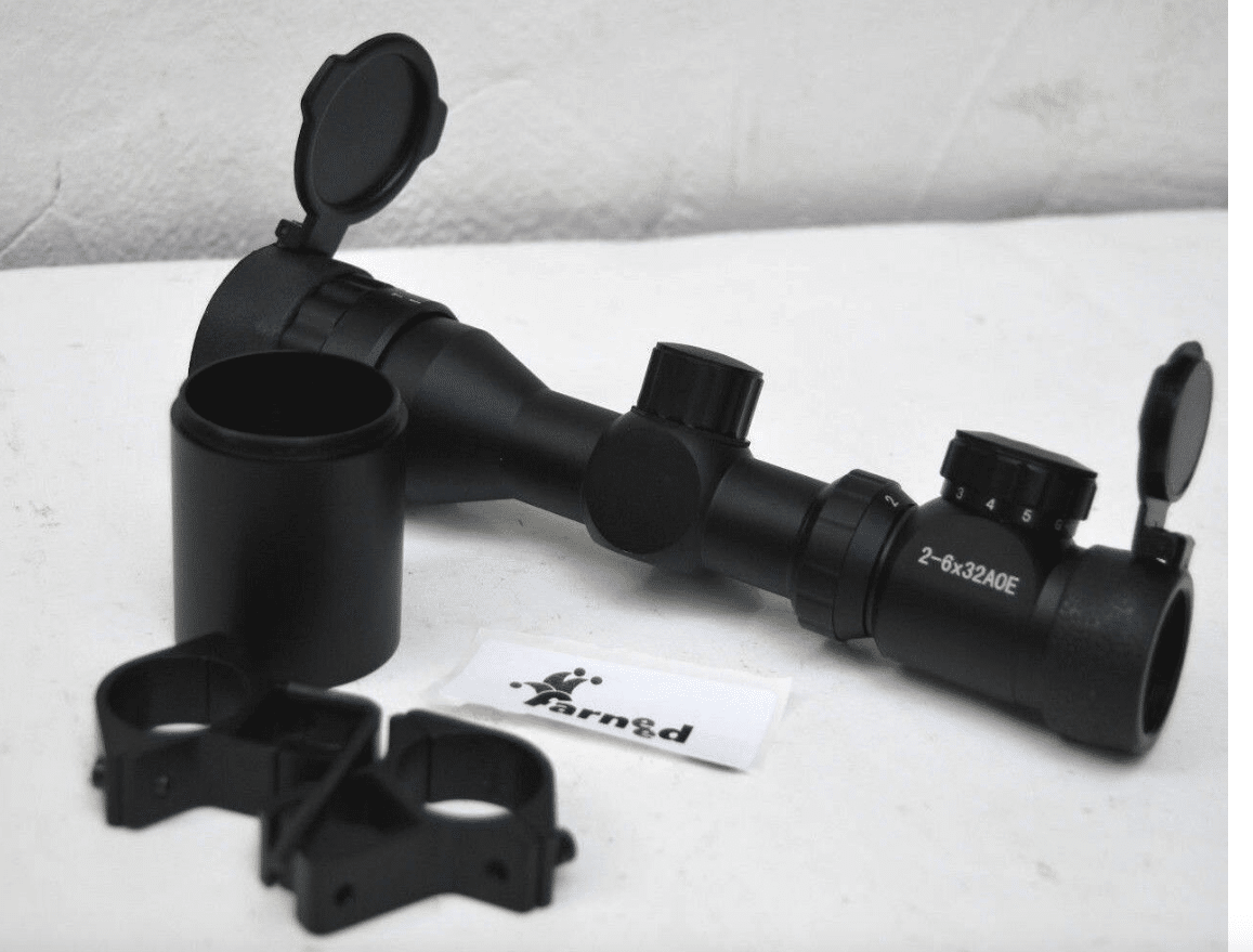 RIFLE DE MIRA ÓPTICA DE PRECISIÓN 2-6 X 32 Rifle iluminado AOE SOFT AIR