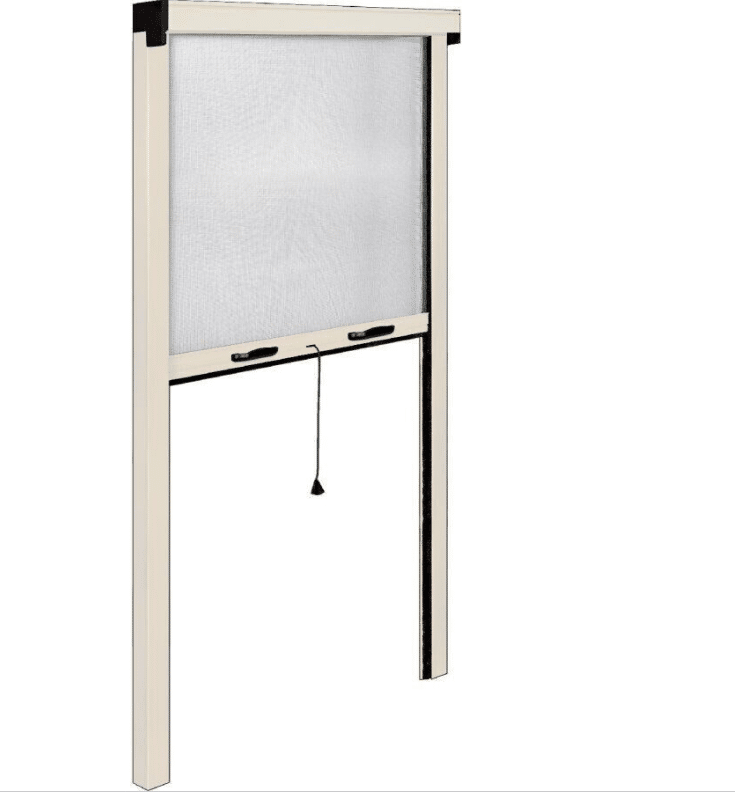 17823 MOSQUITERA ENROLLABLE 80x170 REDUCIBLE EN ALUMINIO MARFIL 0910