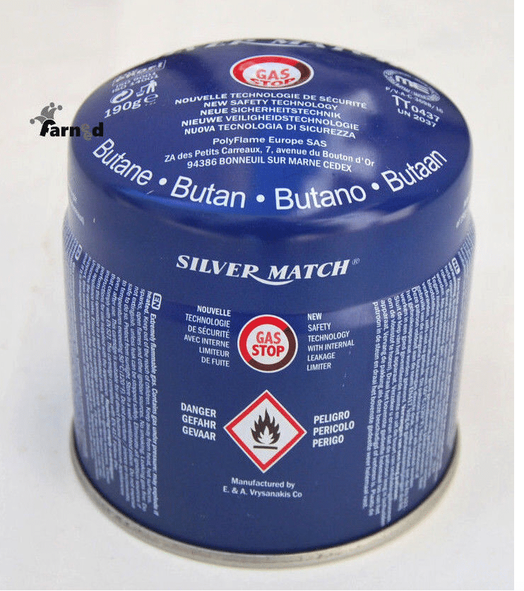 2 PIEZAS BOMBONA DE RECARGA UNIVERSAL CARTUCHO DE GAS BUTANO CAMPING 190 GR AZUL