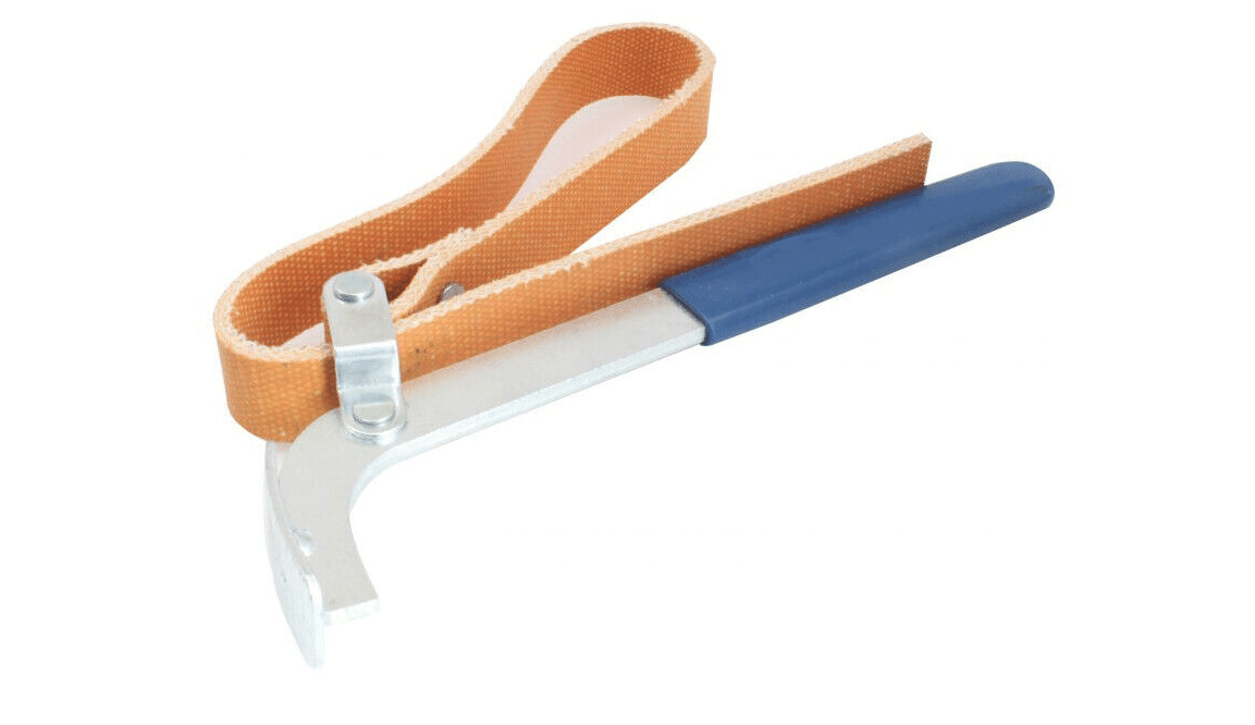 CINTA DE DESMONTAJE DEL FILTRO DE ACEITE 25 LLAVE DE BANDA DE 160 mm EN ACERO Y GOMA 381sa