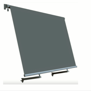 TOLDO DESPLEGABLE BALCÓN SIN CAJA 2.5x2.5MT GRIS CON CENEFA 933G