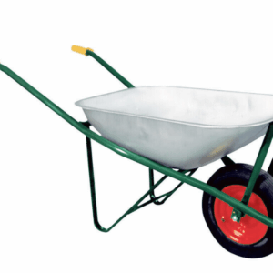 CARRETILLA DE JARDÍN DESMONTADA BAÑERA DE CONSTRUCCIÓN 75LT RUEDA NEUMÁTICA GALVANIZADA 586sx