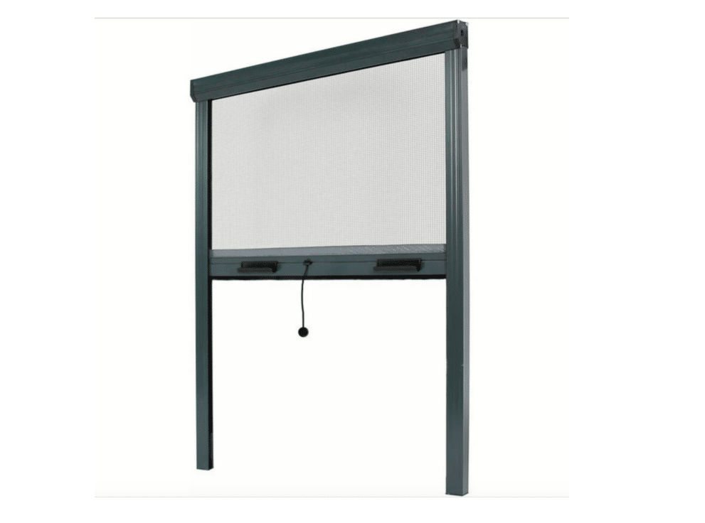 MOSQUITERA ENROLLABLE VENTANA 120x170 REDUCIBLE ALUMINIO GRIS 3403