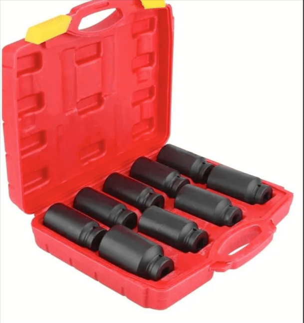 JUEGO DE 8 VASOS DE 1" PULGADAS HEXAGONAL IMPACT 22 - 41 MM PISTOLA DE DESTORNILLADORES GRANDE 023ox