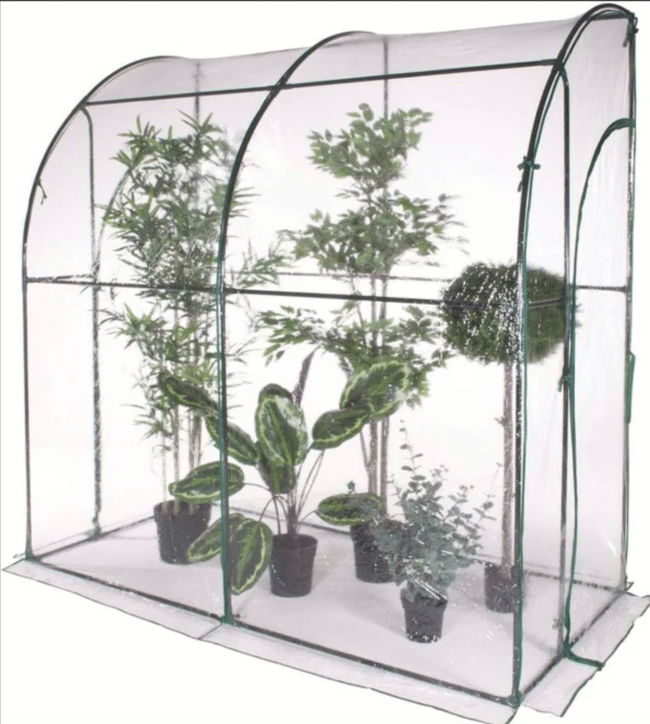 17075 Invernadero de pared jardín de pared huerto balcón terraza protección de plantas pvc cm 100x200x215h 376om