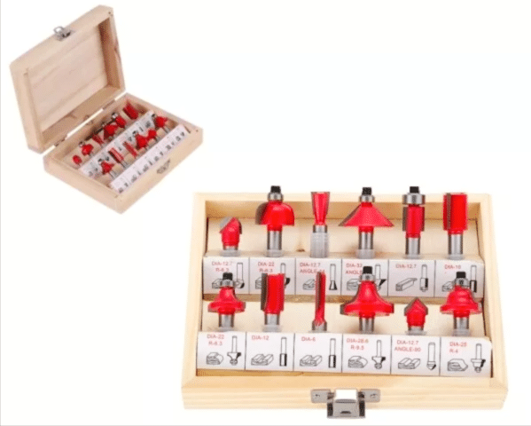 Cortadores de pantógrafo 12 piezas de fresado vertical brocas bordes de madera 6 mm