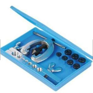 KIT DE ABOCARDADO DE TUBOS 9 PIEZAS TUERCAS 3/16" 1/4" 5/16" 3/8" 7/16" 1/2" SILV