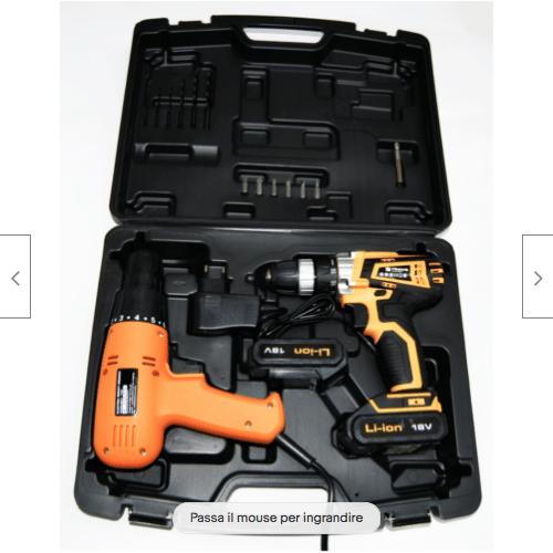 KIT DE PERFORACIÓN 2 BATERÍA 18V CARGADOR LED + DESTORNILLADOR ELÉCTRICO 710 W 705HO