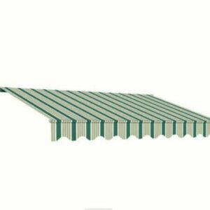 TOLDO SOLAR ENROLLABLE BALCÓN BARRA CUADRADA 2X1.5 MT RAYAS VERDE BLANCO 1821