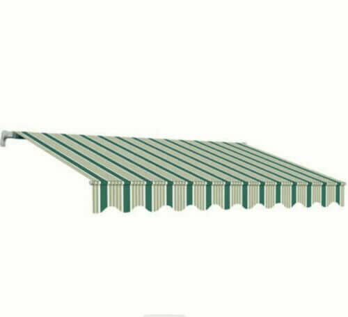 TOLDO SOLAR ENROLLABLE BALCÓN BARRA CUADRADA 2X1.5 MT RAYAS VERDE BLANCO 1821