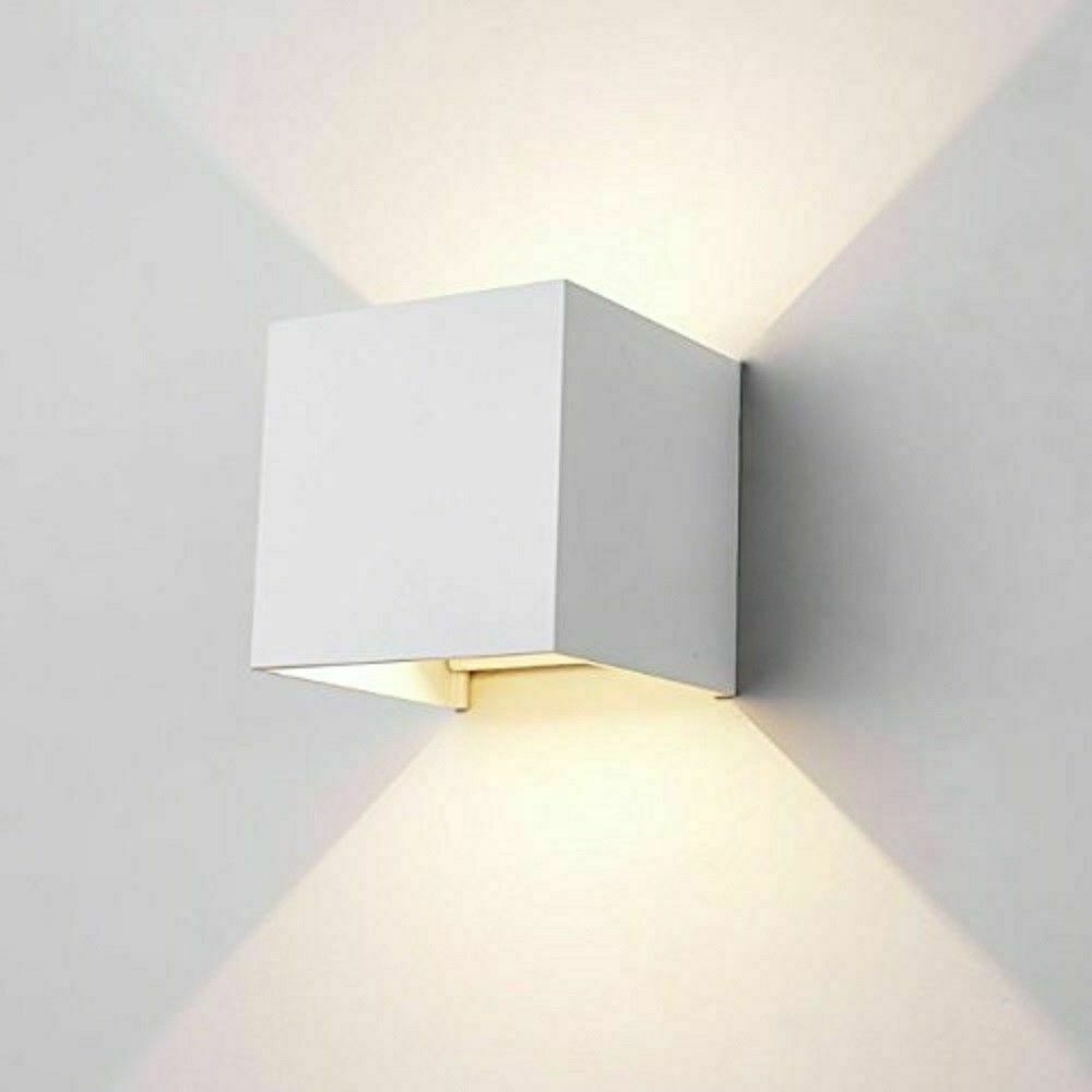 APLIQUE DE INTERIOR EXTERIOR LED CUBO APLIQUE 10W DOBLE LUZ NATURAL 27