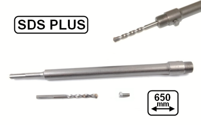 BARRA DE PERFORACIÓN PARA MÁQUINA PERFORADORA DE NÚCLEO 650 MM SDS PLUS VÁSTAGO BARRA DE CORTE DE PARED